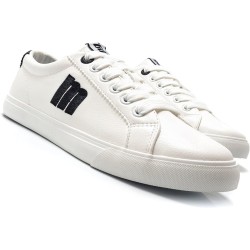 Zapatillas Deportivas Niña Blanca Estrella Plata Mustang - Pasitos